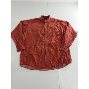 Cinch Red long sleeve western button up shirt size XL Men’s